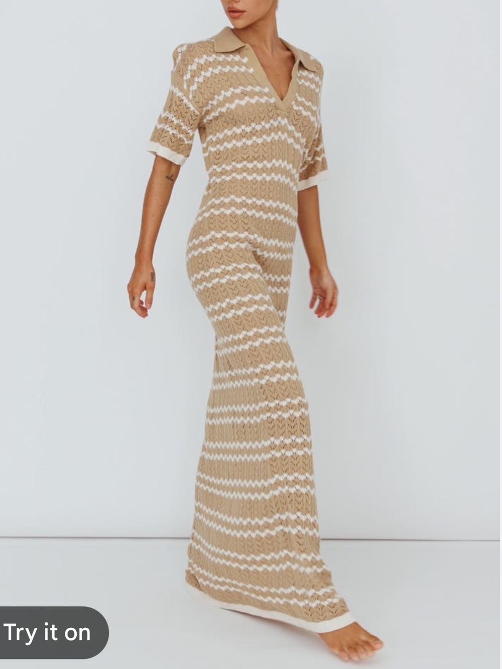 Selfie Leslie Clearwater Crochet Short Sleeve
Maxi Dress M